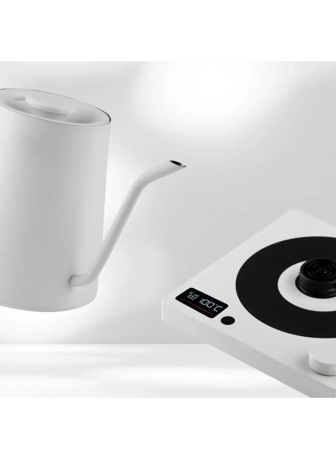 Varia AURA Smart Kettle 0.8L with Gooseneck Spout, Perfect for Pour-Over Coffee and Tea Brewing, Precision Temperature Control, Digital Display - White - Image 3