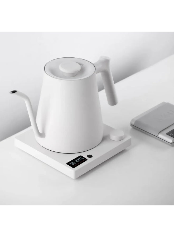 Varia AURA Smart Kettle 0.8L with Gooseneck Spout, Perfect for Pour-Over Coffee and Tea Brewing, Precision Temperature Control, Digital Display - White - Image 4