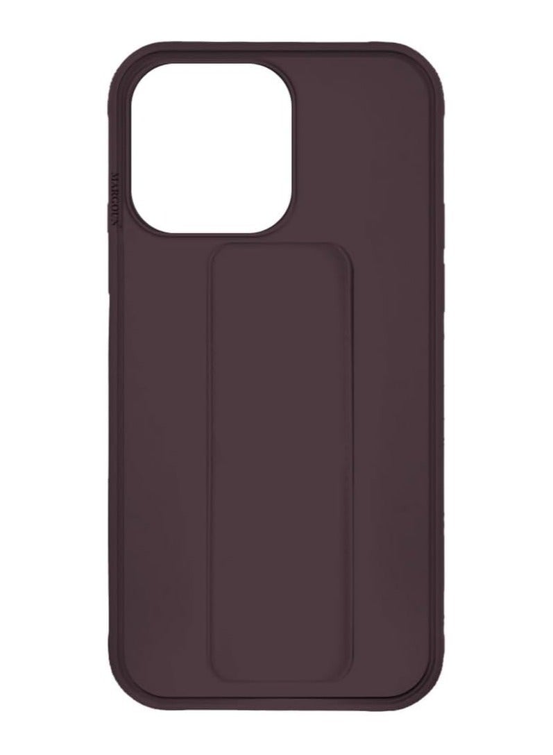 iPhone 16 Pro Case Cover Finger Grip holder Phone Car Magnetic Multi-function Shockproof Protective Case Two-in-one Phone holder Case in maroon - Image 2