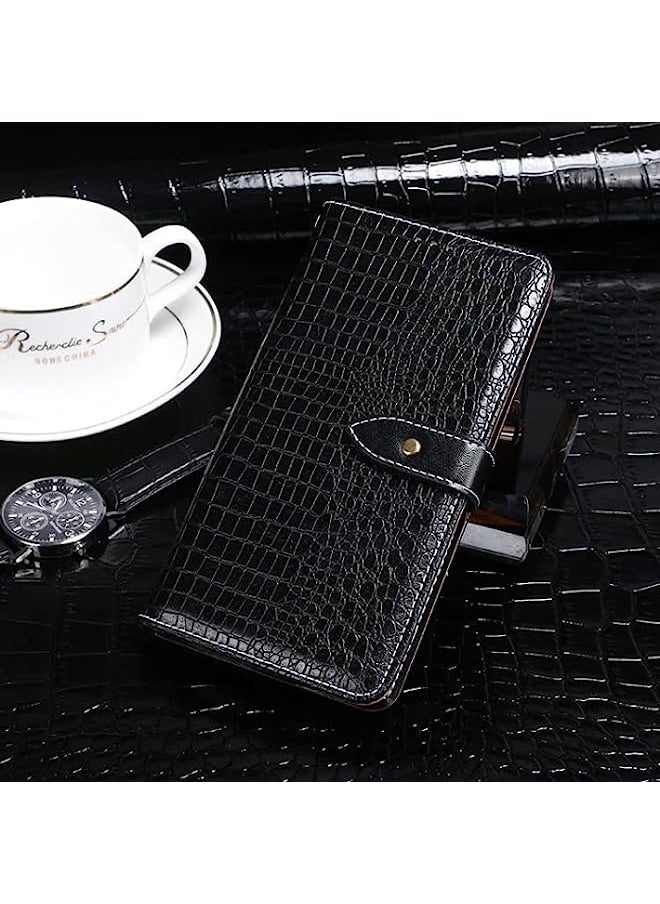 HuHa - HuHa Case Cover Compatible For Nokia 1.3 idewei Crocodile Texture Horizontal Flip Leather Case with Holder & Card Slots & Wallet Black - Image 1