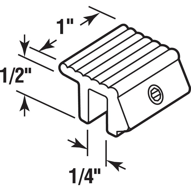 Prime-Line U 9810 Aluminum Tamper Resistant Sliding Window Lock, Fits 1/4 inch Track, Aluminum (2 Pack ) - Image 2