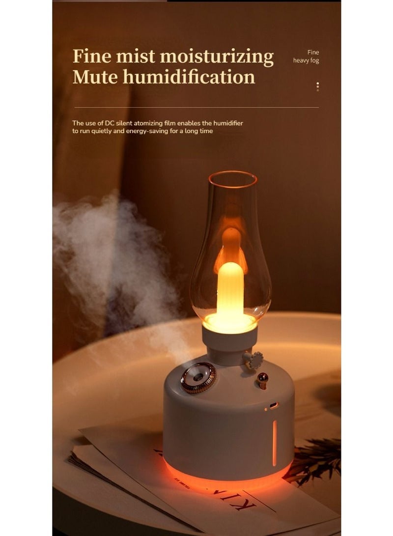 ELTRAZONE Retro Air Humidifier Vintage Lamp Night Light Nano Mist Sprayer Aromatherapy Diffuser USB Rechargeable Portable Air Humidifier 1200mAh Wireless Aromatherapy Diffuser Auto Shut Off Type C 280ML White - Image 5