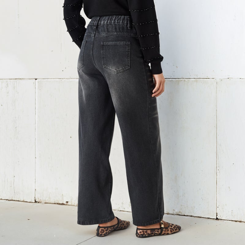 2Xtremz Frayed Seam Wide Leg Jeans - Image 4