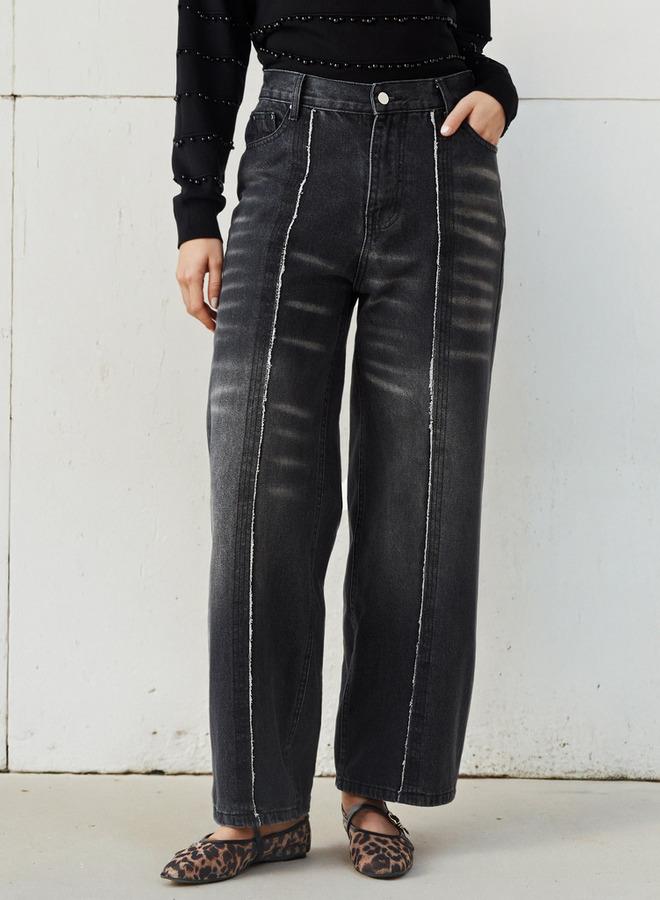 2Xtremz Frayed Seam Wide Leg Jeans - Image 1