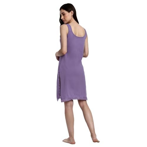 BLAZON Women's Cotton Hosiery Fairy Full Slip (Lavender, XL) - Image 5