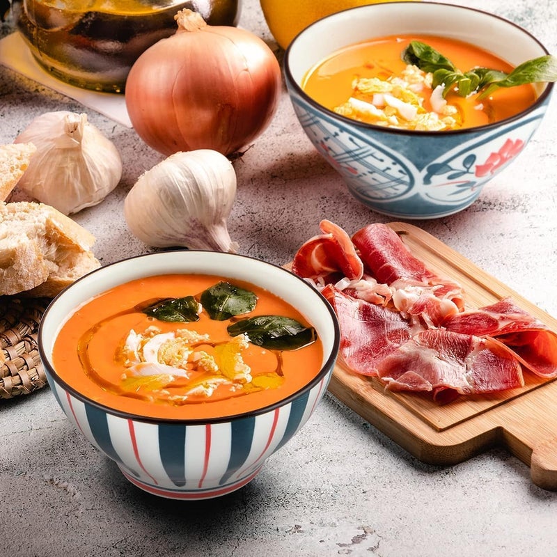 DLEST Ceramic Bowl Set of 4 300ml Capacity Microwave Dishwasher Safe Elegant Design for Serving Rice Soup Salad and Desserts Durable Stylish and Perfect for Indian Home Dining - Image 2