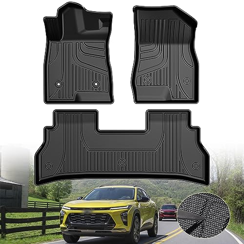 Original 2024 2025 2026 Trax Floor Mats for ChevroletChevy Trax LS1RSLT2RSACTIV Models TTX LIGHTING Floor Liners Custom Fit 2025 2026 Chevy Trax 1st and 2rd Row Car Mats Interior Accessories