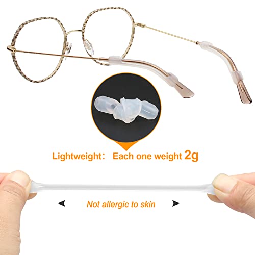 SMARTTOP Silicone Eyeglasses Temple Tips Sleeve Retainer, Anti-Slip Elastic Glasses Ear Grip Comfort Eyeglasses Retainers Behind The Ears for Reading Glasses Sunglasses - Image 5