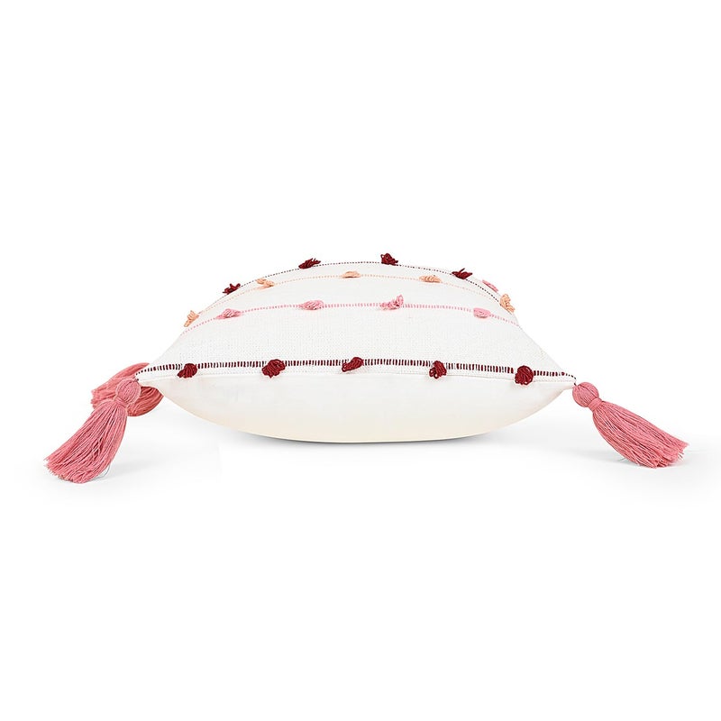 ANWYN 100% Cotton Handloom Cushion Cover with Tassles - Image 4