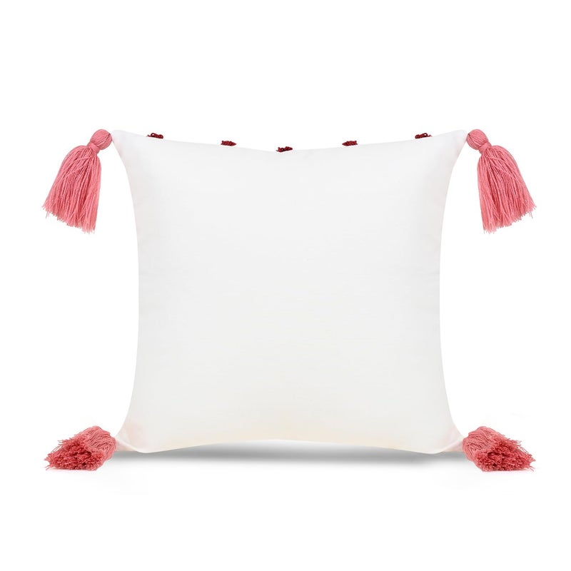 ANWYN 100% Cotton Handloom Cushion Cover with Tassles - Image 3