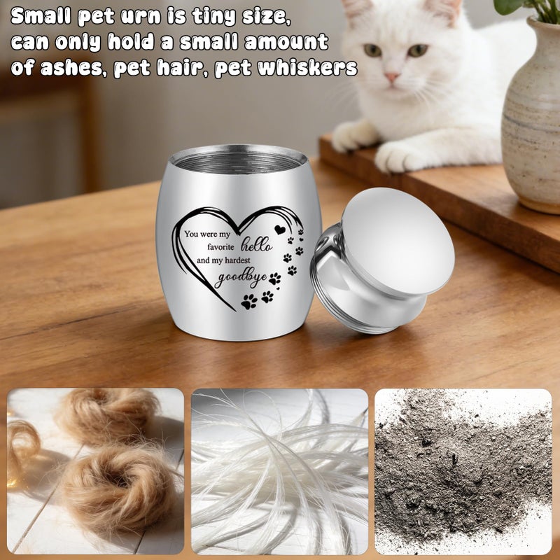 SOITIS Small Pet for Dog Cats Urns for Ashes Wooden Heart Box, 1.18 Inches Stainless Steel Pet Urns for Cat Ash Customized Memorial Urn-Small Size Box Urn - Image 3