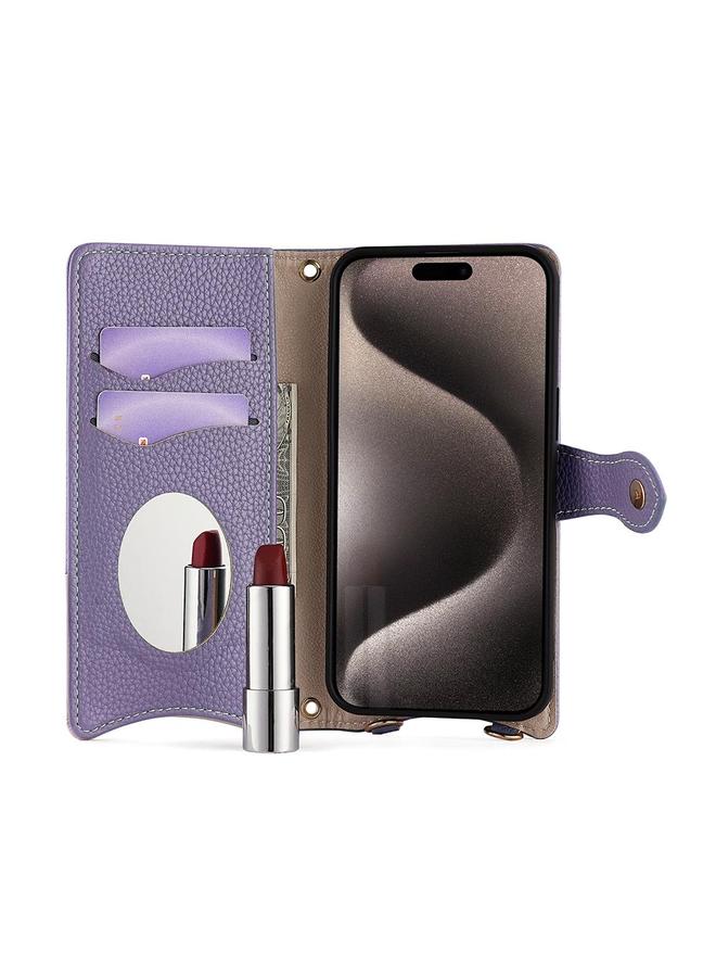 اس-توب جراب هاتف iPhone 13 Crossbody Chain Tail Fishtail Leather Litchi - Image 3