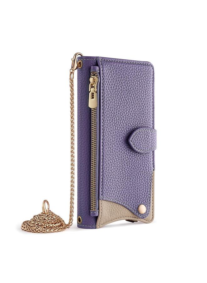 اس-توب جراب هاتف iPhone 13 Crossbody Chain Tail Fishtail Leather Litchi - Image 2