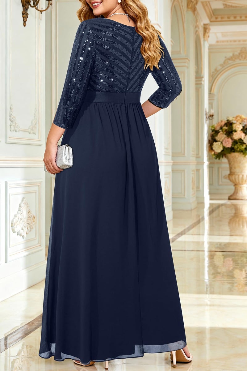 Talisea Mother of the Bride Dresses Plus Size Navy Blue Formal Dress Long Evening Gowns Elegant Prom Party Wedding Guest - Image 5