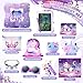 Auspicious beginning Unicorns Gifts for Girls Kids Toys 3 4 5 6 7 8 9 10 Years Old with LCD Writing TabletGlowing BlanketUnicorn BraceletEye MaskCrossbody Bag 12PCS Purple Teen Girl Birthday Christmas Unicorn Toy - Image 4