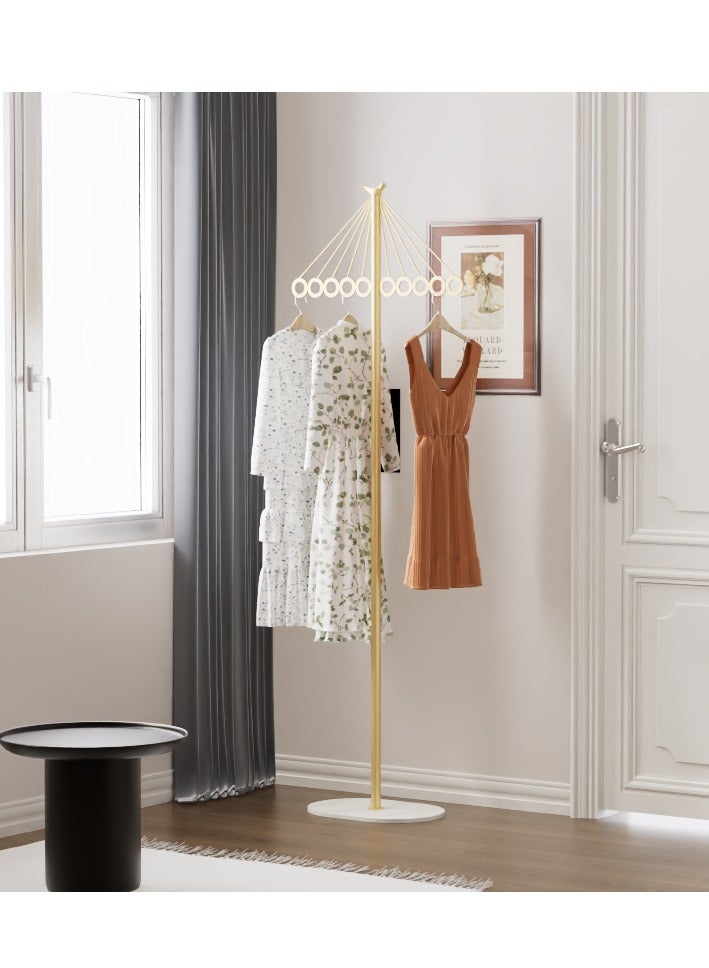 Generic Coat Rack Freestanding Coat Rack  with Natural Marble Base and 10 Hooks Coat Racks for Bedroom, Hallway, Entrance, Office，Easy Assembly（Gold）  - Image 2