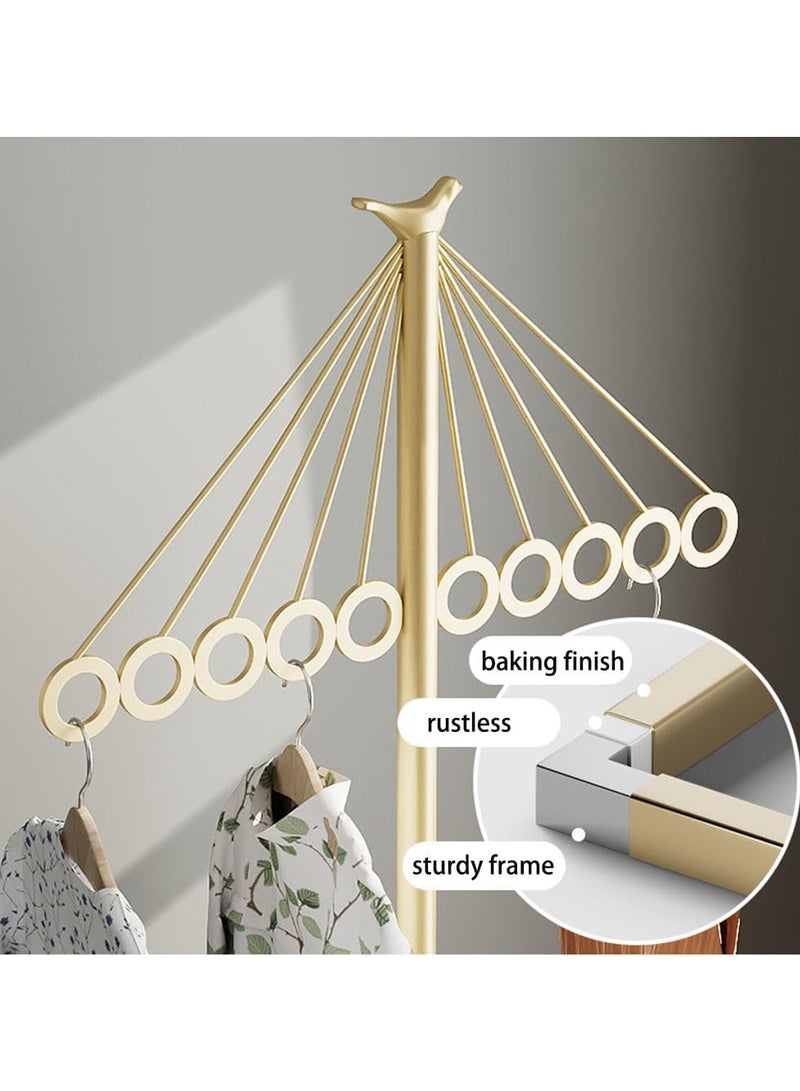 Generic Coat Rack Freestanding Coat Rack  with Natural Marble Base and 10 Hooks Coat Racks for Bedroom, Hallway, Entrance, Office，Easy Assembly（Gold）  - Image 3