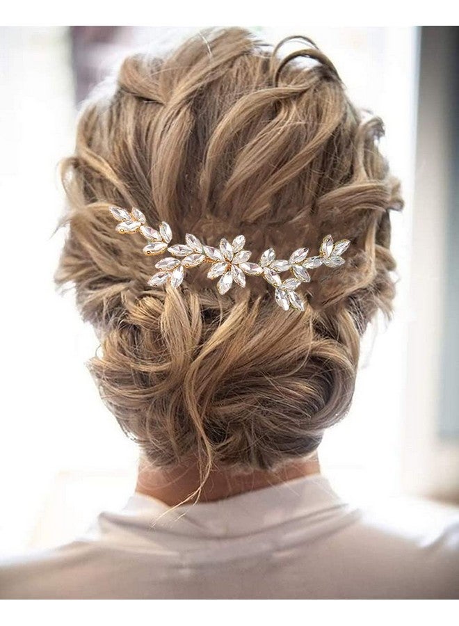 BERYUAN Hair Comb, Gold Crystal Teardrop Rhinestone, Women Handmade Item, Perfect for Mother's Day Gifts, Hair Accessories for Women and Girls, Fashion Jewelry Hair Accessory - Image 2