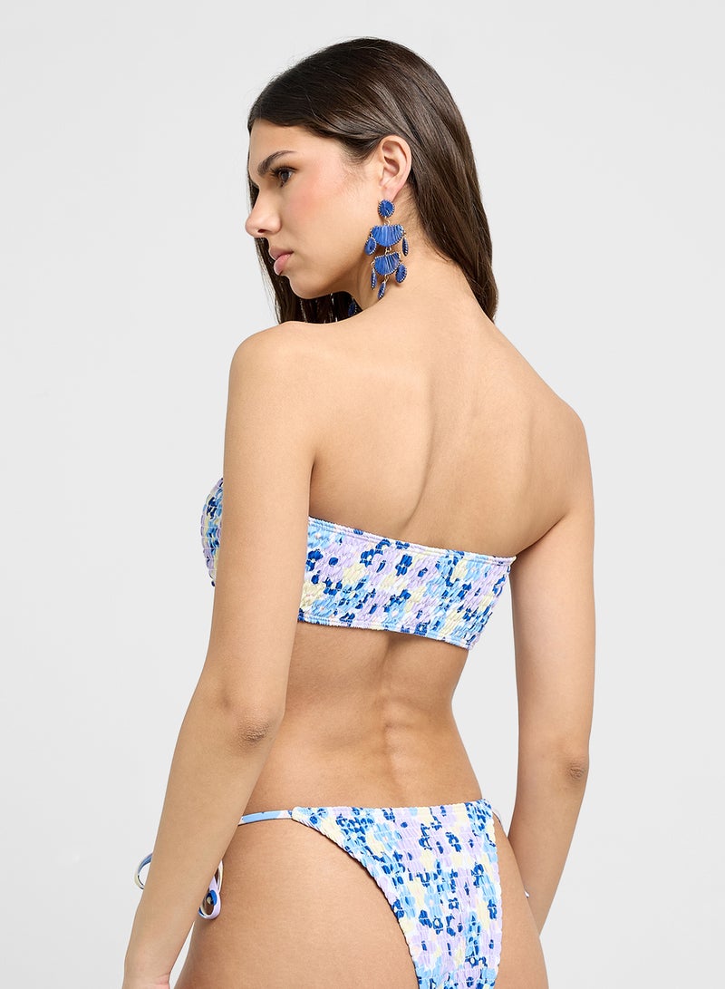 Ginger Floral Print Bandeau Bikini & Brief Set  - Image 4