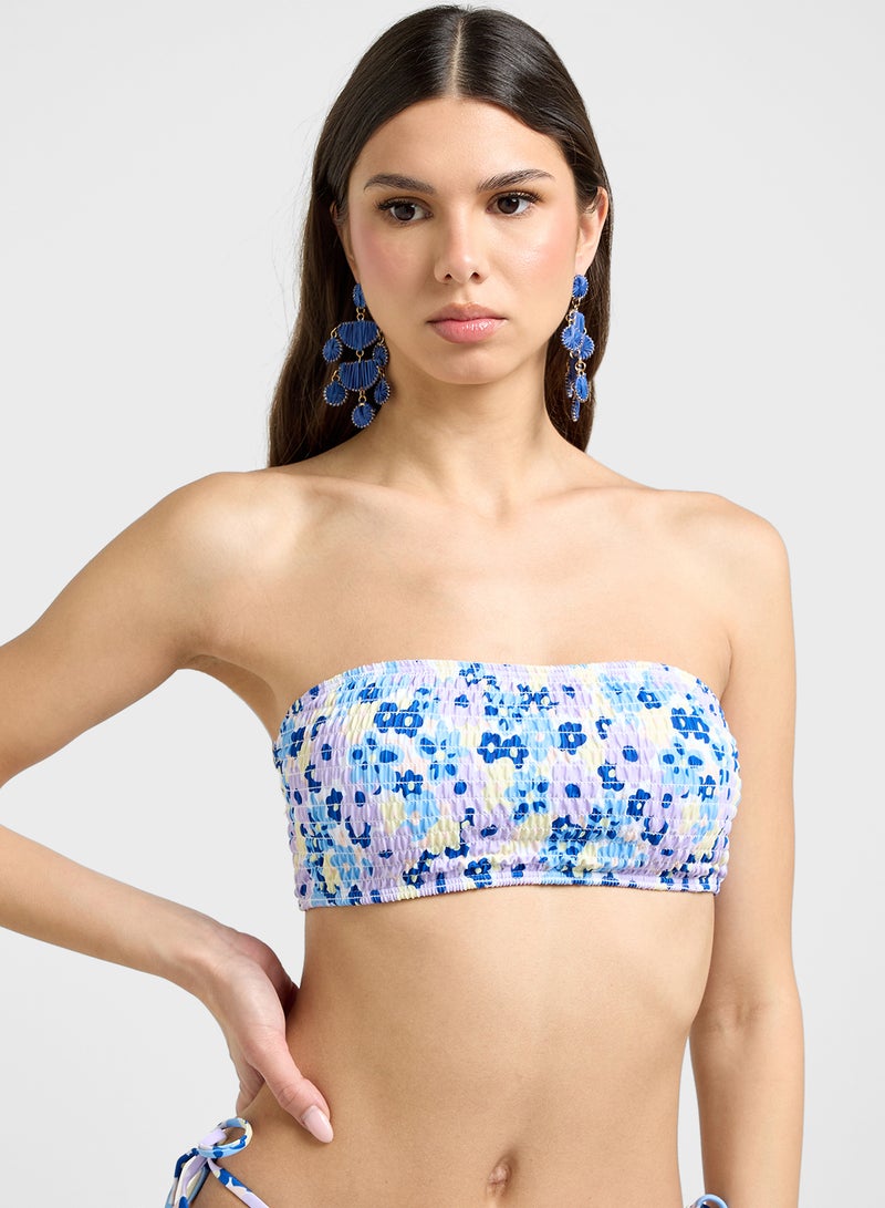 Ginger Floral Print Bandeau Bikini & Brief Set  - Image 2