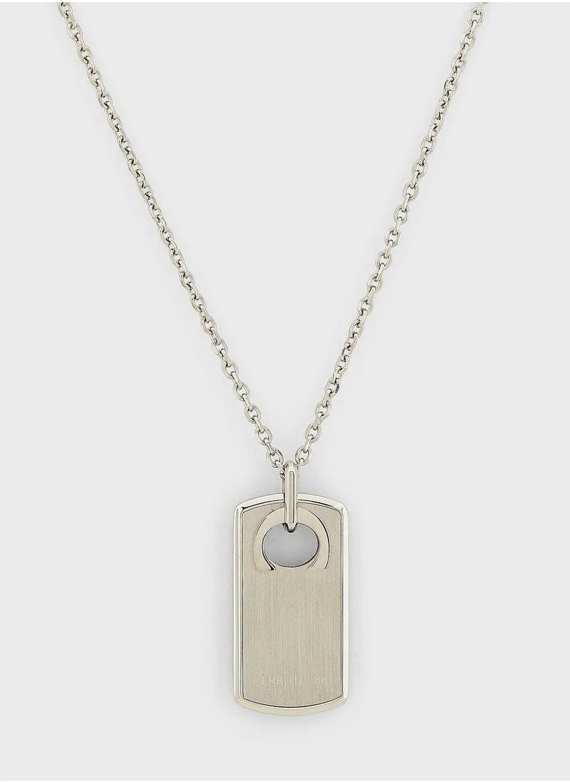 CERRUTI 1881 Ciagn2214102 Tag Pendant Necklace