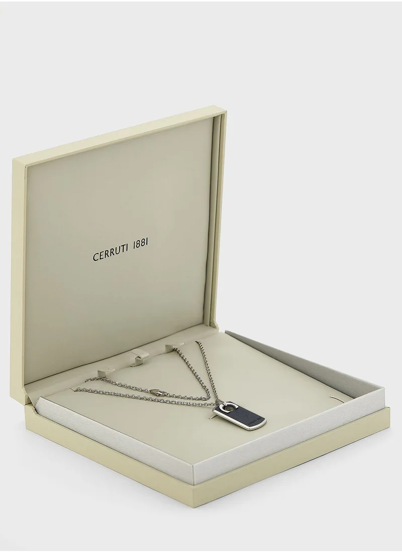 CERRUTI 1881 Ciagn2214102 Tag Pendant Necklace
