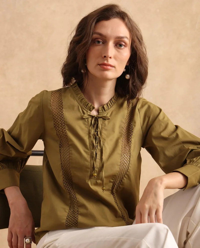 Rareism Women's Regular Fit Plain Top
