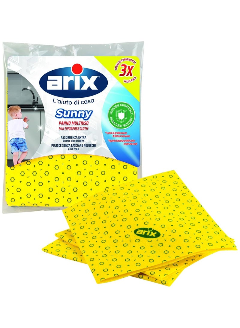arix Sunny Multipurpose Cloth Pack 20 X 2 X 20 Cm 3 Pc - Image 1