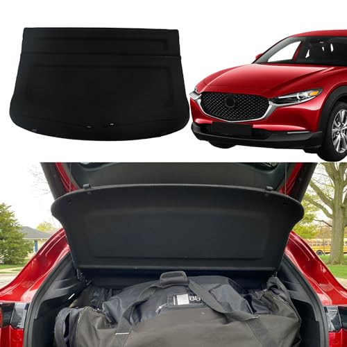 Liizoo Cargo Cover for 2024 Mazda CX30 2020 2021 2022 2023 2025 Mazda CX30 Accessories Trunk Cover Rear Trunk Security Cover Shielding Shade Black