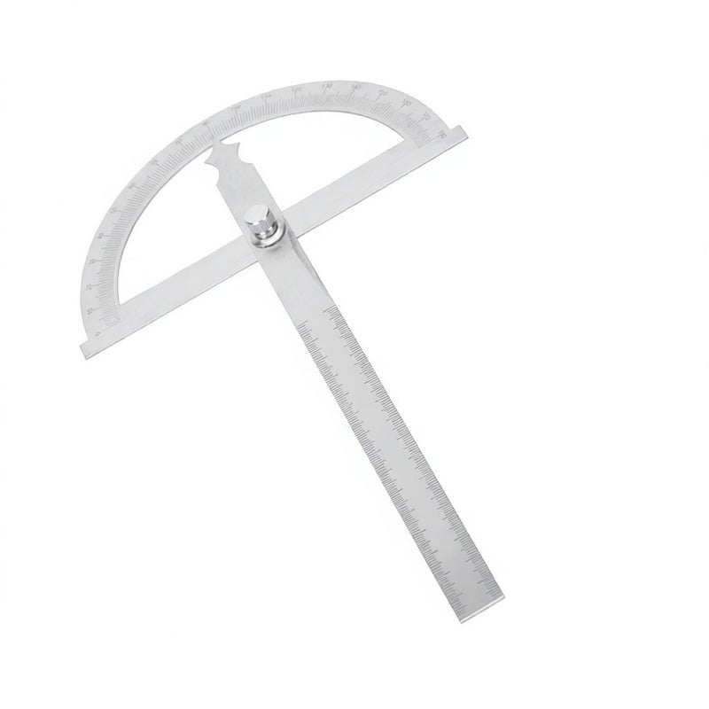 0-180 Degree Stainless Steel Protractor Goniometer Angle Finder Gauge 15cm Ruler 150 * 200mm - Image 1