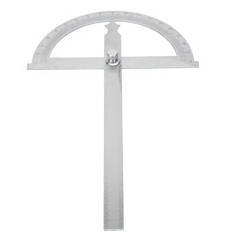 0-180 Degree Stainless Steel Protractor Goniometer Angle Finder Gauge 15cm Ruler 150 * 200mm - Image 3
