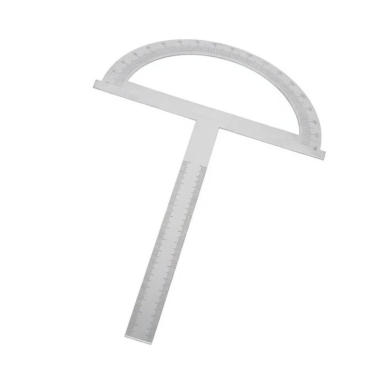 0-180 Degree Stainless Steel Protractor Goniometer Angle Finder Gauge 15cm Ruler 150 * 200mm - Image 2