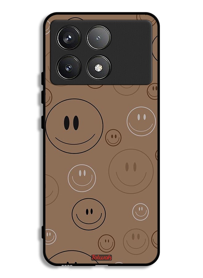 Tolwak Xiaomi Redmi K70 Protective Case Cover Smiley Faces Pattern - Image 1