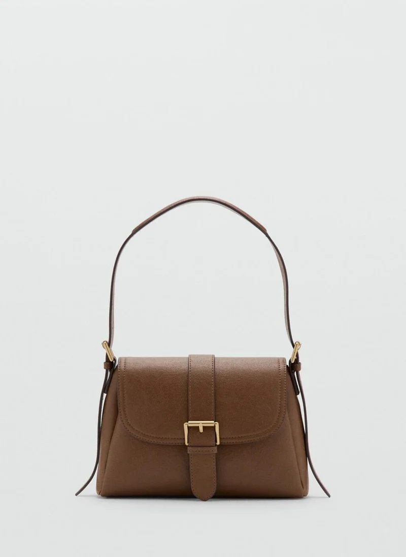 Mango Shoulder Bag With Buckle