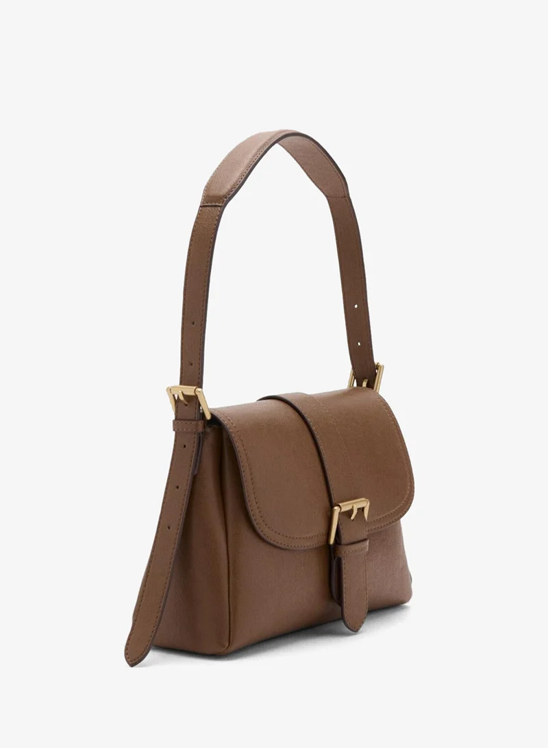 Mango Shoulder Bag With Buckle