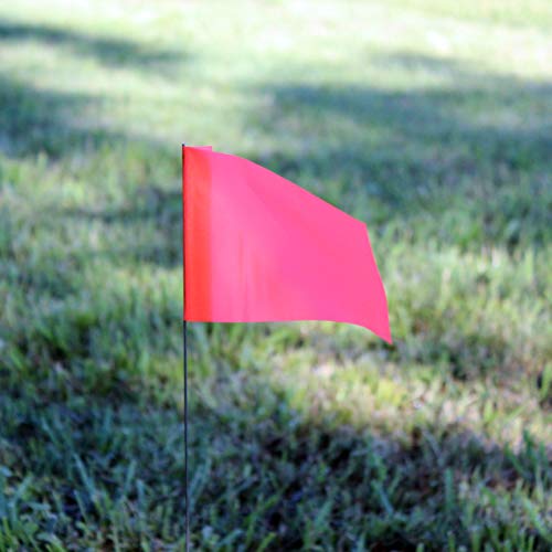Swanson Tool Co. , Inc Swanson Tool Co FRG15100 2.5-Inch by 3.5-Inch Marking Flags with 15-Inch Wire Staffs, Red, 100-Pack - Image 2