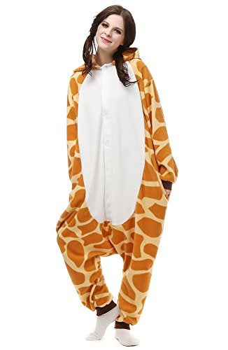 Comfy New Adult Giraffe Animal Onesie Halloween Cosplay Pajamas Costume Sleepwear Medium - Image 3