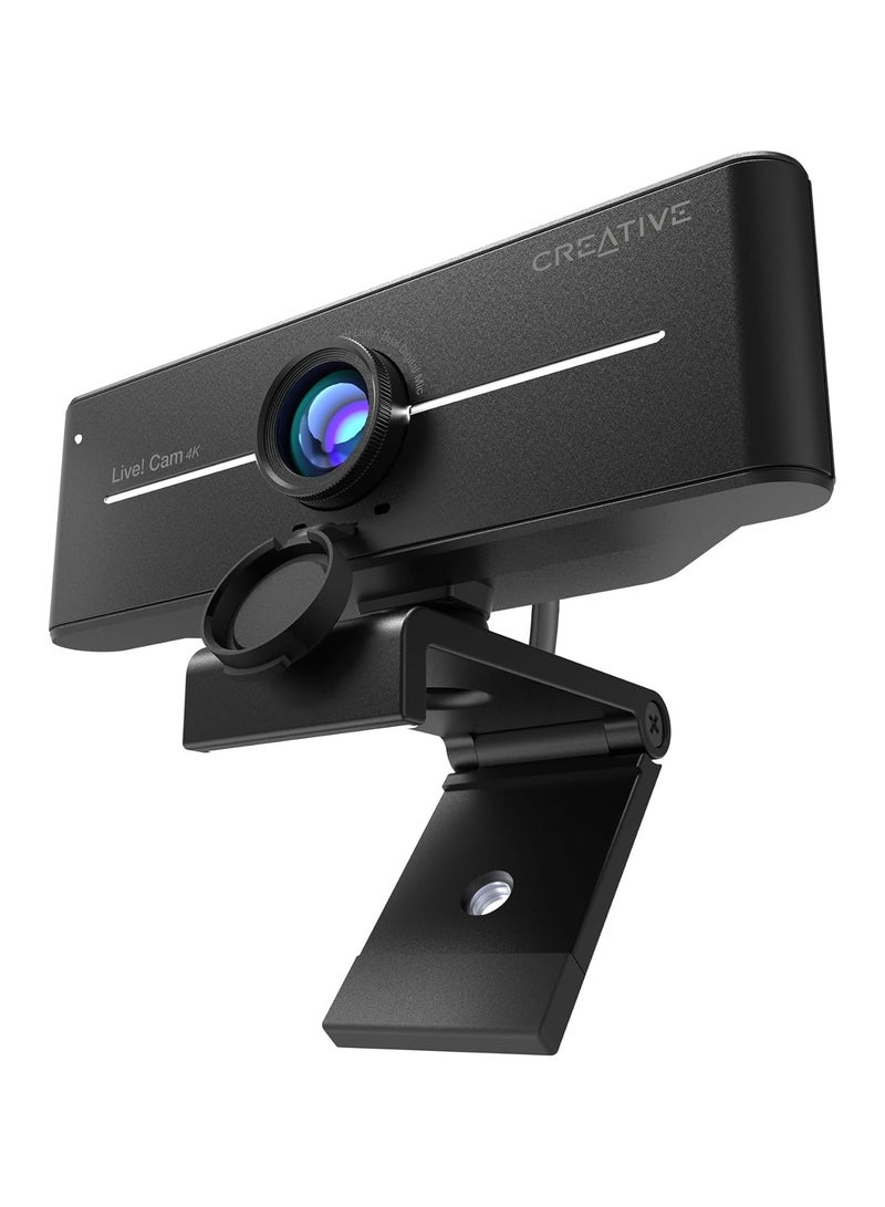 Creative Live! Cam Sync 4K UHD USB Webcam with Backlight Compensation, Up to 40 FPS, 95° Wide-Angle Lens, Privacy Lens, Built-in Mics, Plug & Play for PC and Mac - Image 1