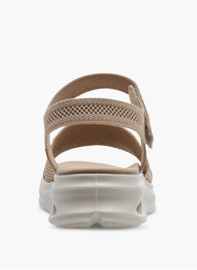 Le Confort Women's FlyknTextured Cross Strap Sandals with Hook and Loop Closure