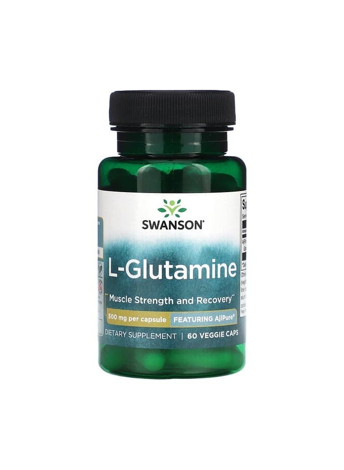 L-Glutamine, 500 mg, 60 Veggie Caps