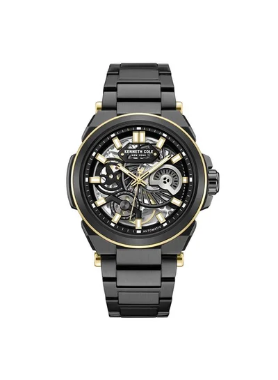 Kenneth Cole New York Downtown Men's 42mm Automatic Watch with Black Dial & Black Stainless Steel Bracelet