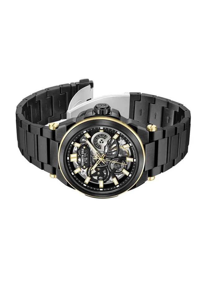 Kenneth Cole New York Downtown Men's 42mm Automatic Watch with Black Dial & Black Stainless Steel Bracelet