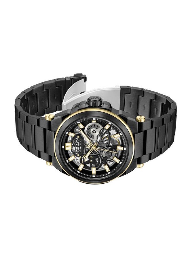 Kenneth Cole New York Downtown Men's 42mm Automatic Watch with Black Dial & Black Stainless Steel Bracelet  - Image 2