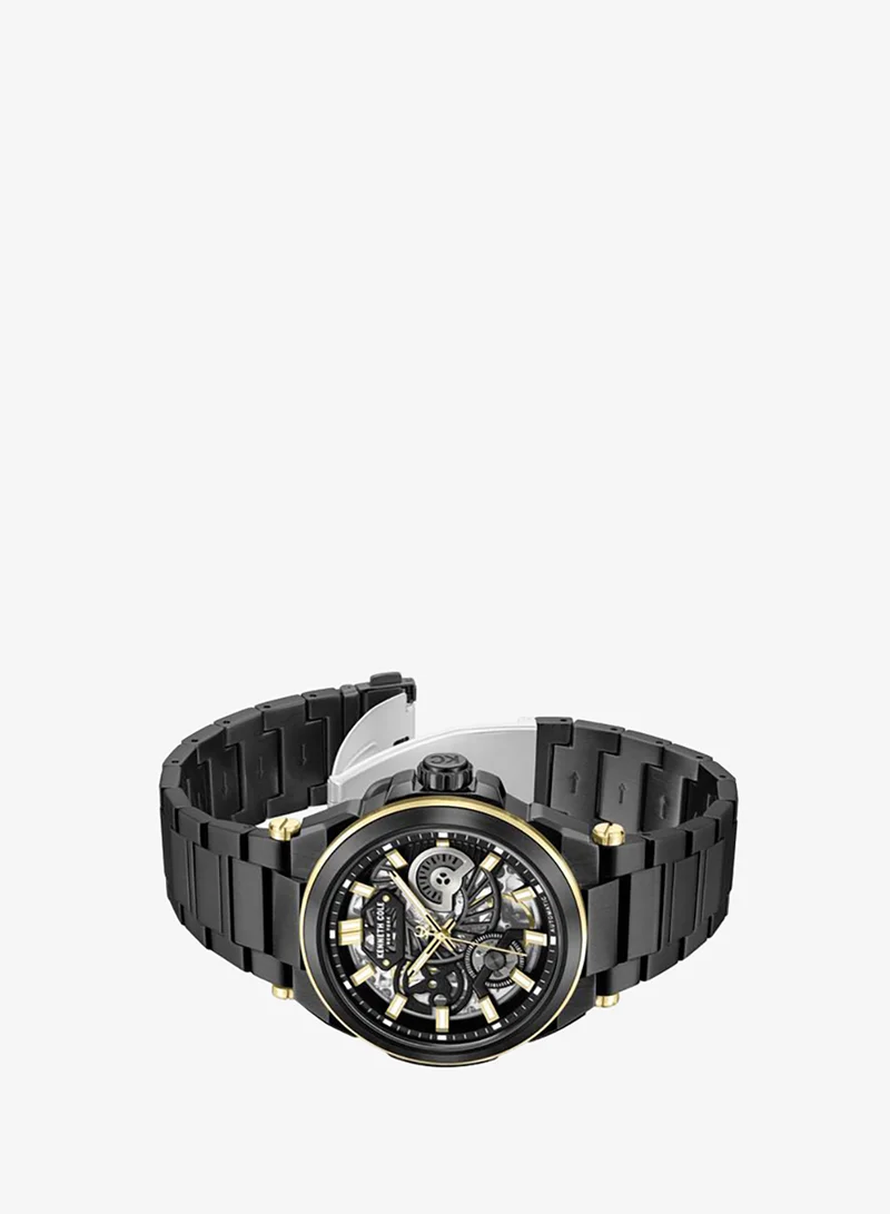 Kenneth Cole New York Downtown Men's 42mm Automatic Watch with Black Dial & Black Stainless Steel Bracelet