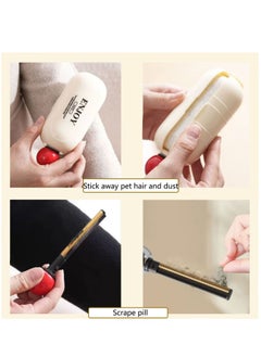 ENJOY Sticky Lint Roller，Reusable 2-in-1 Lint Roller & Fabric Shaver，for Clothes,Carpet, Car Seats, Dust,Dogs, Cats .Black  - Image 3