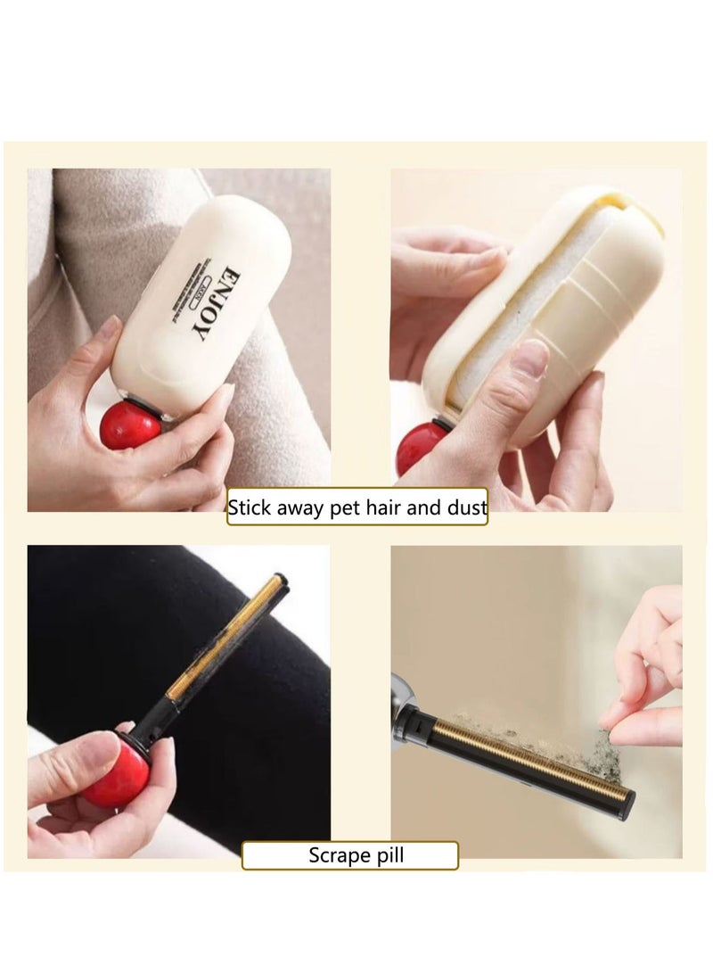 ENJOY Sticky Lint Roller，Reusable 2-in-1 Lint Roller & Fabric Shaver，for Clothes,Carpet, Car Seats, Dust,Dogs, Cats .Black  - Image 3