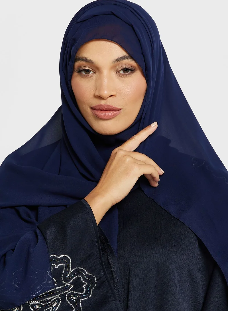 hayas closet V-Neck Embellished Abaya