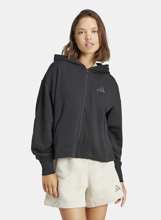 Adidas ALL SZN French Terry Loose Full-Zip Hoodie - Image 1