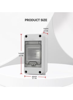 SYOSI 3 Way Circuit Breaker Box MCB Distribution Protection, Miniature Circuit Breaker With DIN Rail, IP65 Waterproof, Suitable for Indoor and Outdoor Use  - Image 3