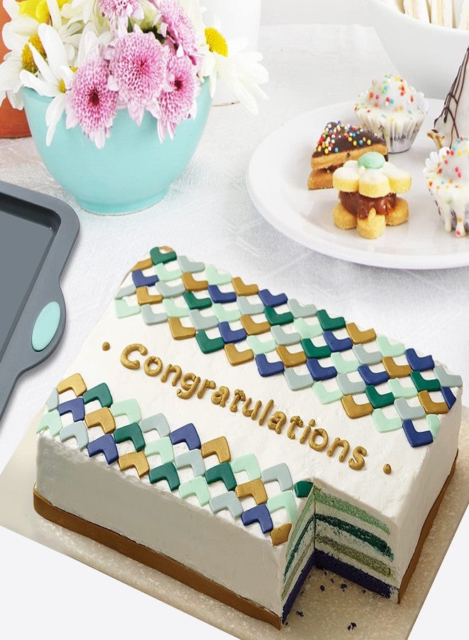 Webake Silicone Sheet Cake Pan, 14 Inch Silicone Sheet Pans 2 Pack Cookie Sheet Jelly Roll Pan Rectangular Cooking Sheet Baking Trays for Oven - Image 5